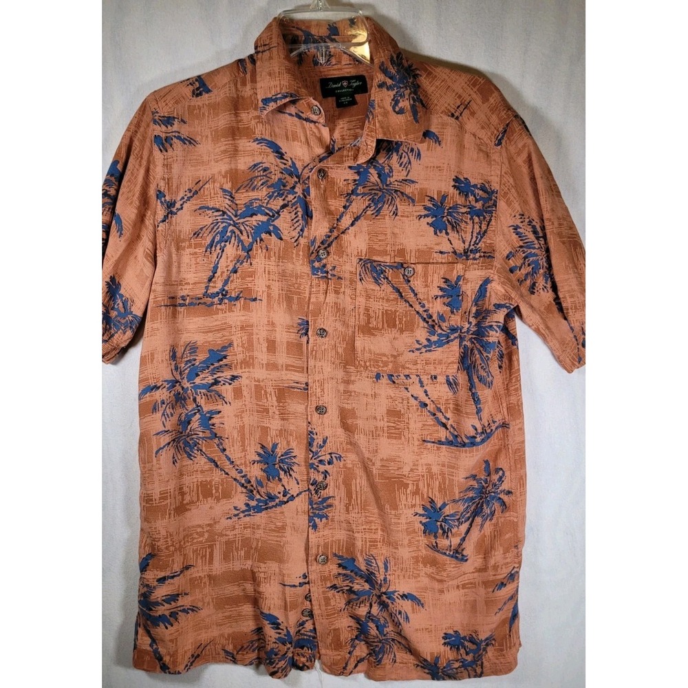 David‎ Taylor Hawaiian Shirt Mens Size Small 100% Rayon Short Sleeve Lightweight